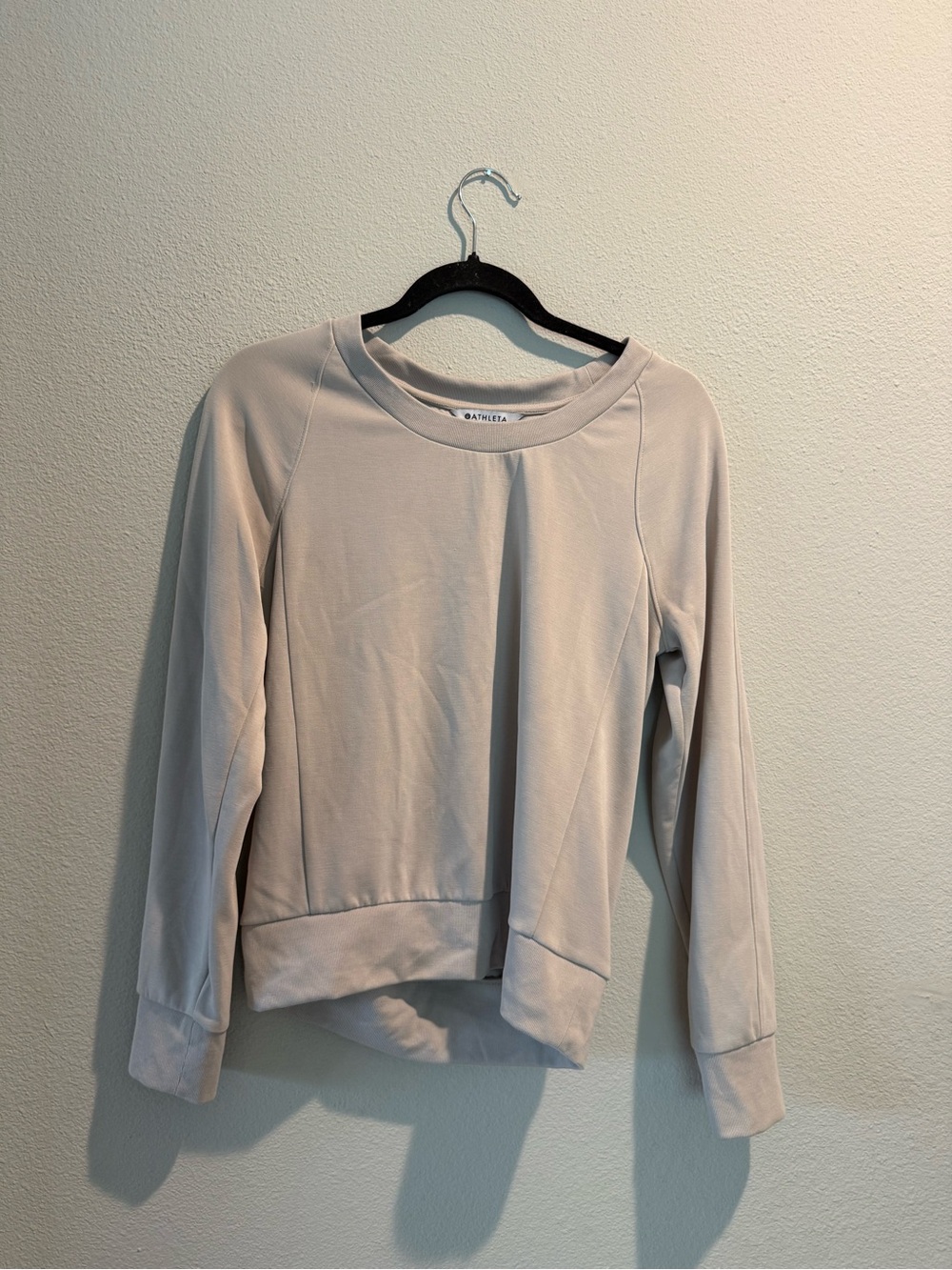 Athleta Women's Neutral Beige Crewneck Pullover Sweatshirt